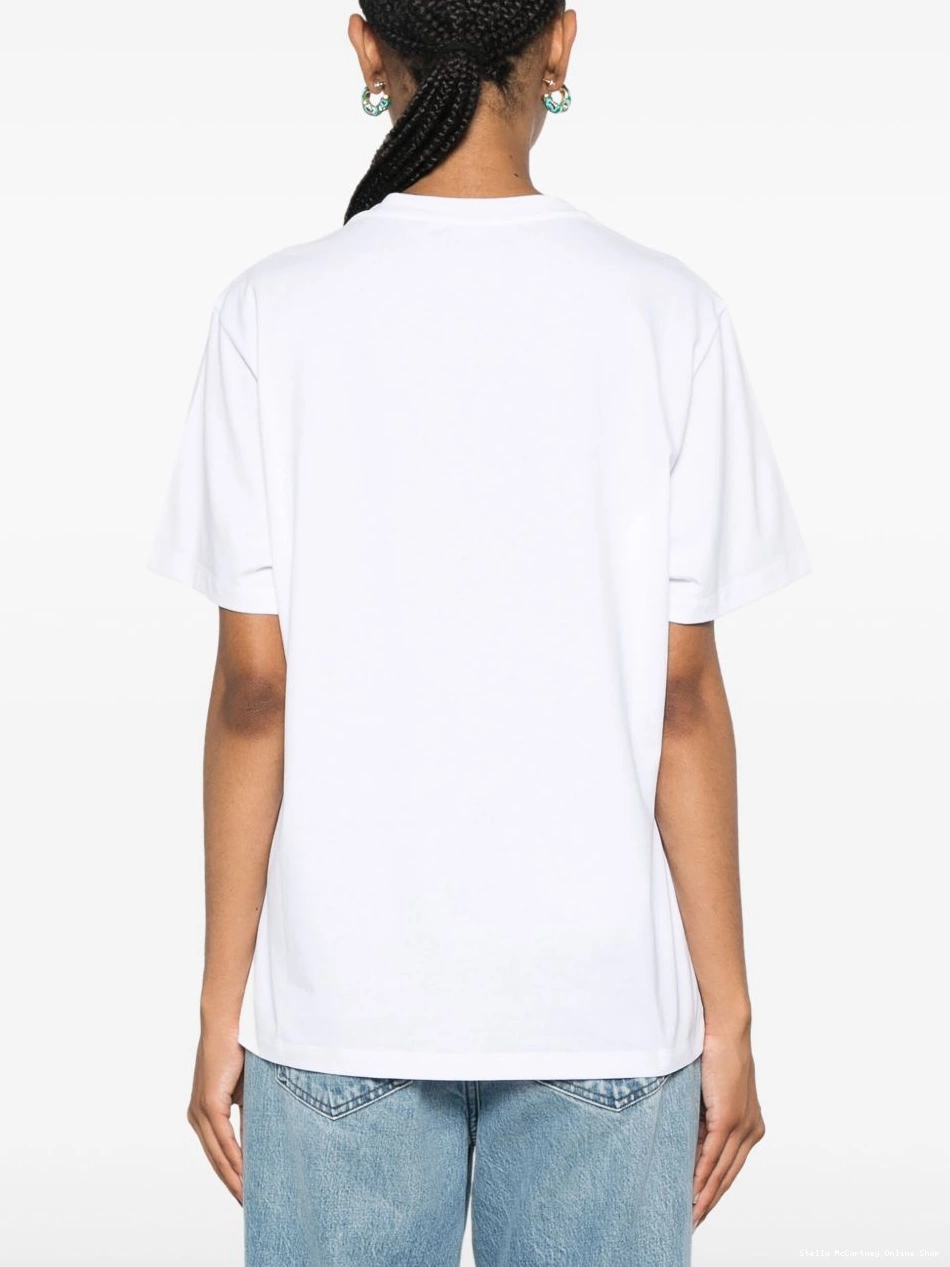 Cheap T-shirt McCartney flocked-motif Women Stella 0428
